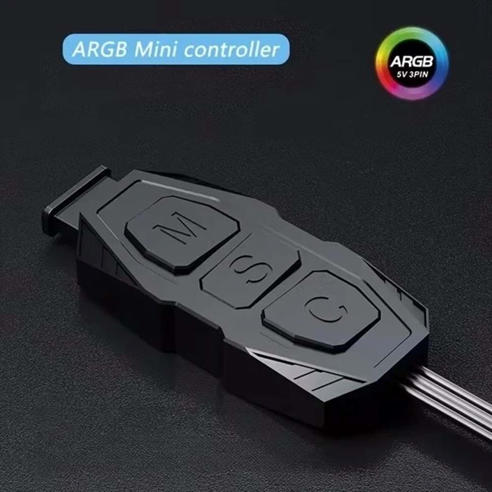 SNT Energy SNT AR-01 ARGB Kontrolcü Controller Denetleyici 5v 3pin SATA Güç Beslemeli 1 Port