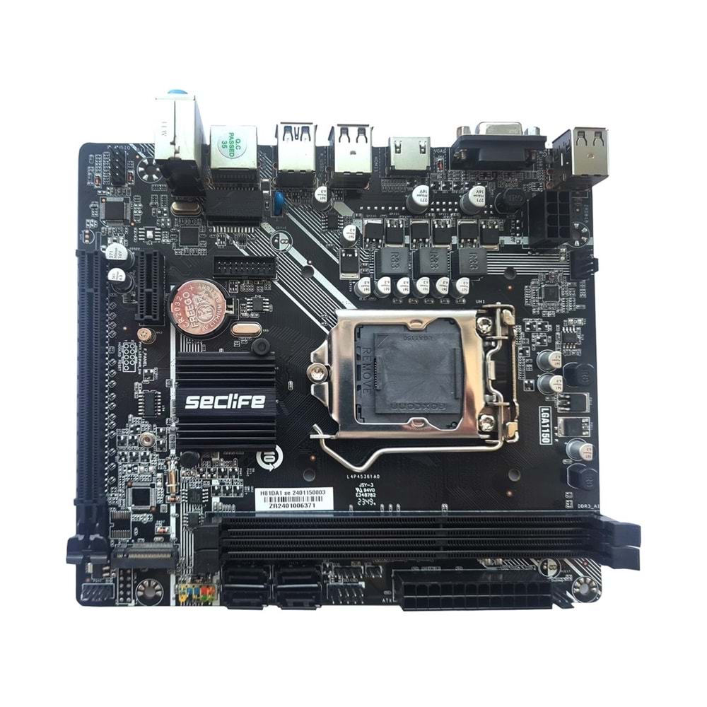 SECLIFE H81 H81DA1 1150P DDR3 SES GLAN HDMI/VGA SATA3 USB3.0 mATX