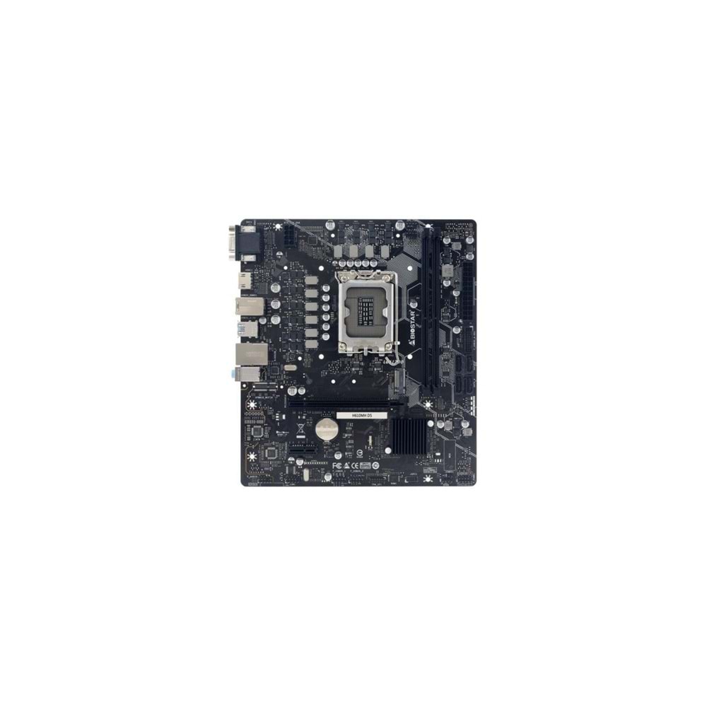 Biostar H610MH D5 Anakart Ddr5 5600MHZ M.2 Hdmı VGA USB 3.2 96GB Max 1700P (12.13.14.nesil)