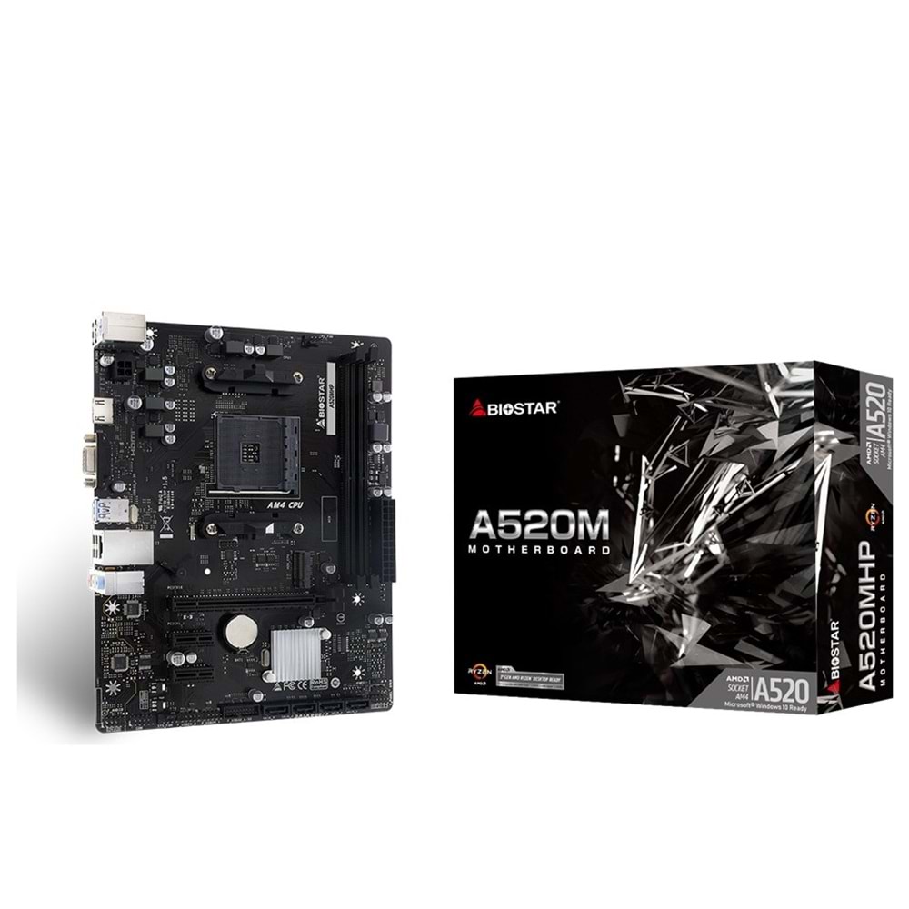 Biostar A520MHP Ddr4 4400MHZ Am4 Micro Atx Anakart