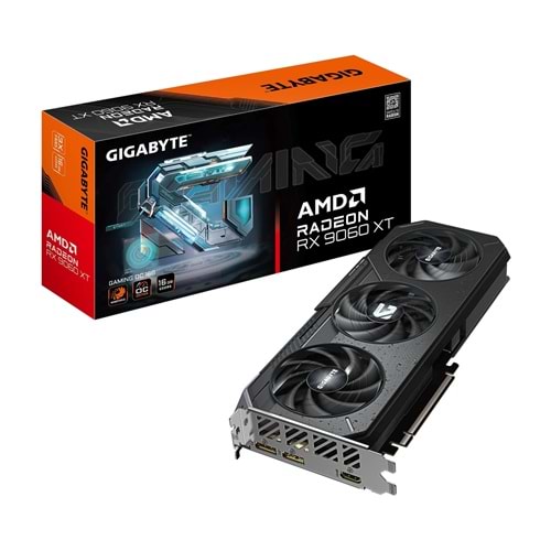 Gigabyte Radeon RX9060XT GAMING OC GV-R9060XTGAMING OC-16GD 16GB GDDR6 128Bit Gaming (Oyuncu) Ekran Kartı
