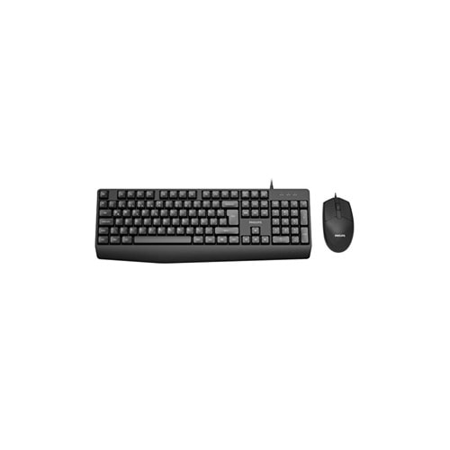 PHILIPS SPT6237B, Siyah, Türkçe Q, USB Kablolu, Klavye Mouse Set