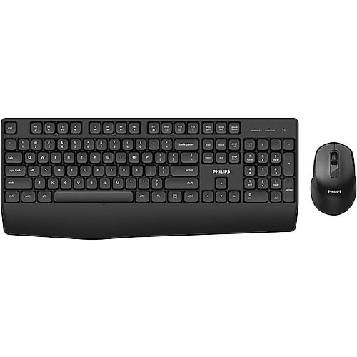 PHILIPS SPT6348B, Siyah, Türkçe Q, 2.4Ghz Kablosuz, Multimedya Klavye Mouse Set