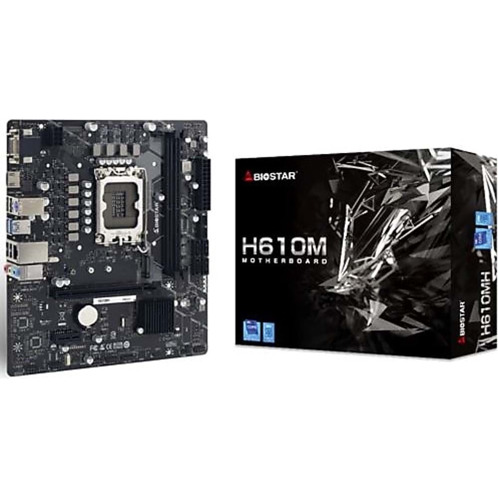Biostar H610MHP 2.0 Intel 1700p DDR4 3200 HDMI VGA M2 mATX