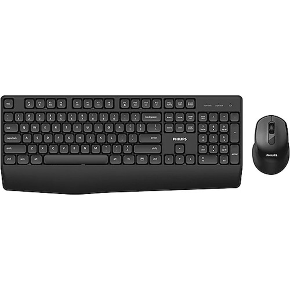 PHILIPS SPT6348B, Siyah, Türkçe Q, 2.4Ghz Kablosuz, Multimedya Klavye Mouse Set